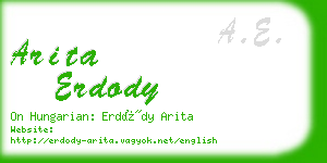 arita erdody business card
